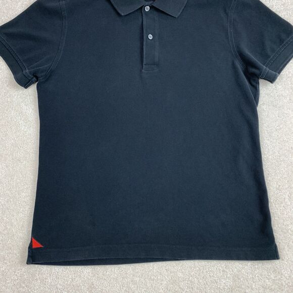 UNTUCKIT Polo Shirt Men's Size Medium Black Short Sleeve Cotton Collared Preppy - Picture 3 of 12